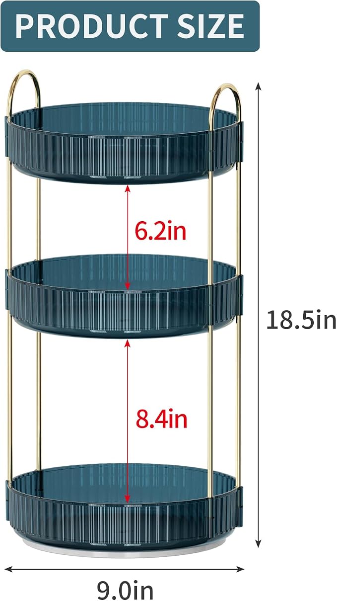 360 Rotating Makeup Organizer for Vanity, Bathroom Countertop Organizer - Image 5