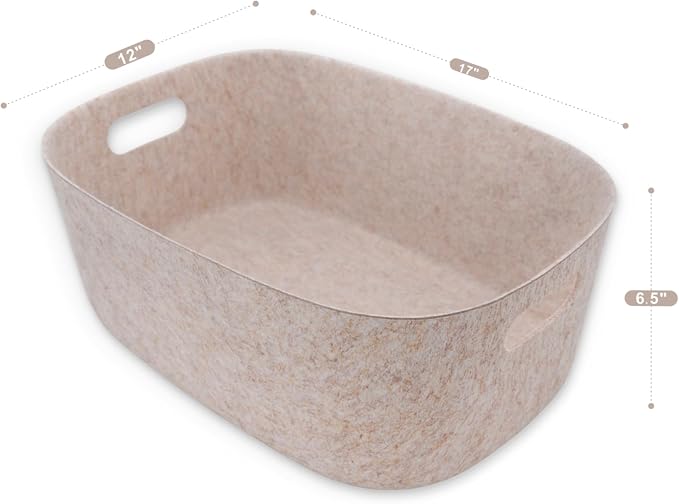 Welaxy Large Storage Basket Felt Open Desk Organize bin Shelf baskets - Image 7