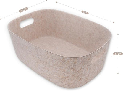 Welaxy Large Storage Basket Felt Open Desk Organize bin Shelf baskets - Image 7