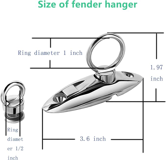 Fender Hanger 316 Stainless Steel Quick Release Fender Hanger, Fender Hangers - Image 4
