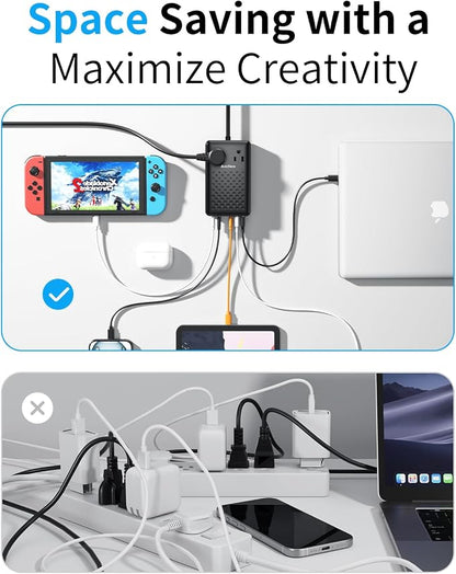 Charging Station 140W USB C Charger Block, Upgraded GaN III 8-in-1 Fast - Image 6