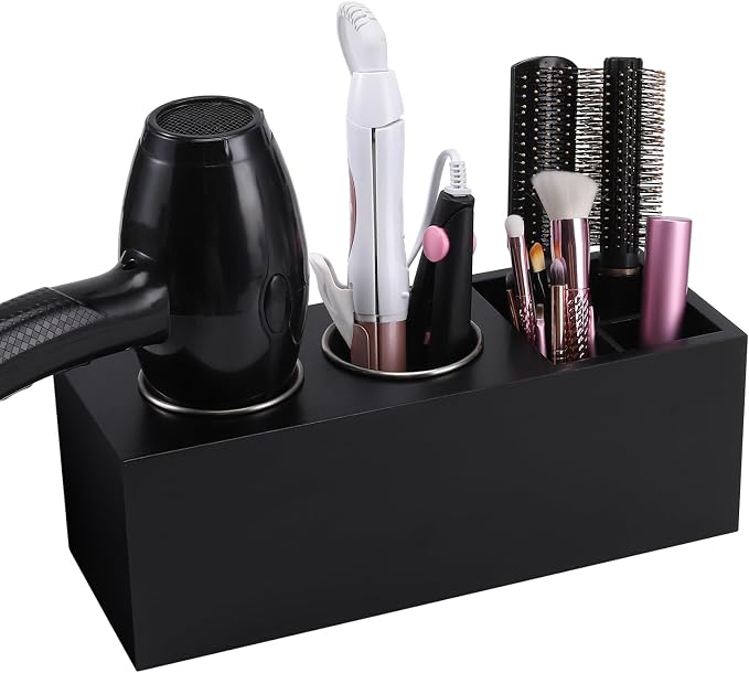 Hair Dryer Countertop Holder, Hair Tool Organizer Wall Mount, Blow Dryer Holder by RAIKEDR
