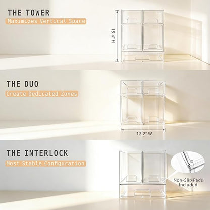 Baby Bottle Organizer, Large Capacity Stackable Acrylic Storage - Image 4