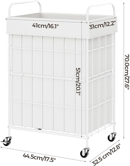 Laundry Hamper with Wheels, 90L Laundry Basket with Handle, Laundry Sorter with - Image 7