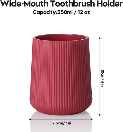YAUKPH Red Striped Toothbrush Holder - Image 2