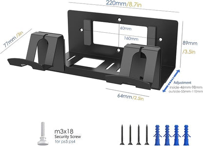 Monzlteck Universal Game Console Wall Mount + 2 Controller Holders, Compatible - Image 2