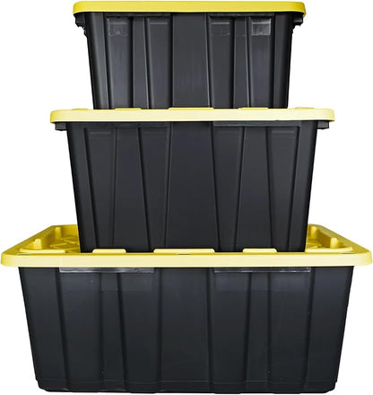 40 Gallon Tote 2 Pack, Heavy Duty Stackable Plastic Storage Bins - Image 4