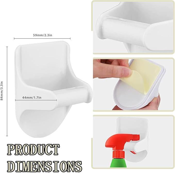 KuuGuu 6 PCS Wall Mount Spray Bottle Hooks Holder to Create Storage Space Easy - Image 2