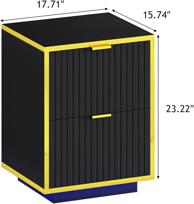 Fluted Nightstand, Modern Floating Night - Image 2