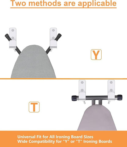 2PCS Ironing Board Wall Hook Modern Wall Mount Ironing Board Hanger - Image 2