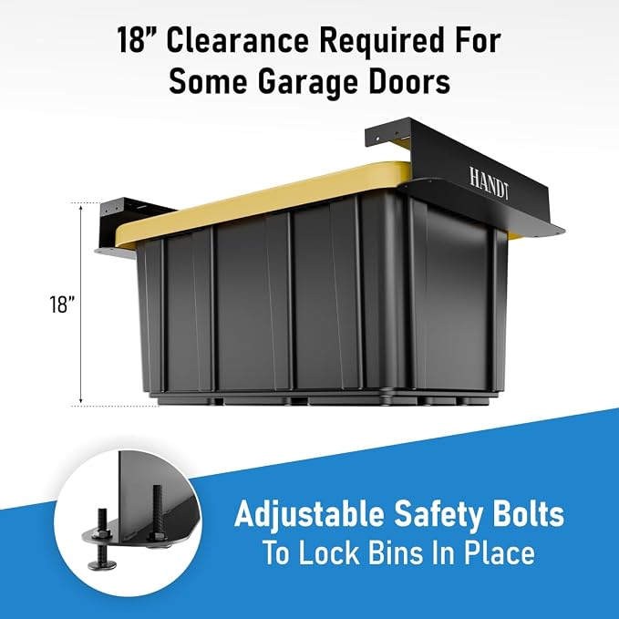USA Based Overhead Garage Storage Rack, Connectable Heavy Duty Metal Ceiling - Image 7