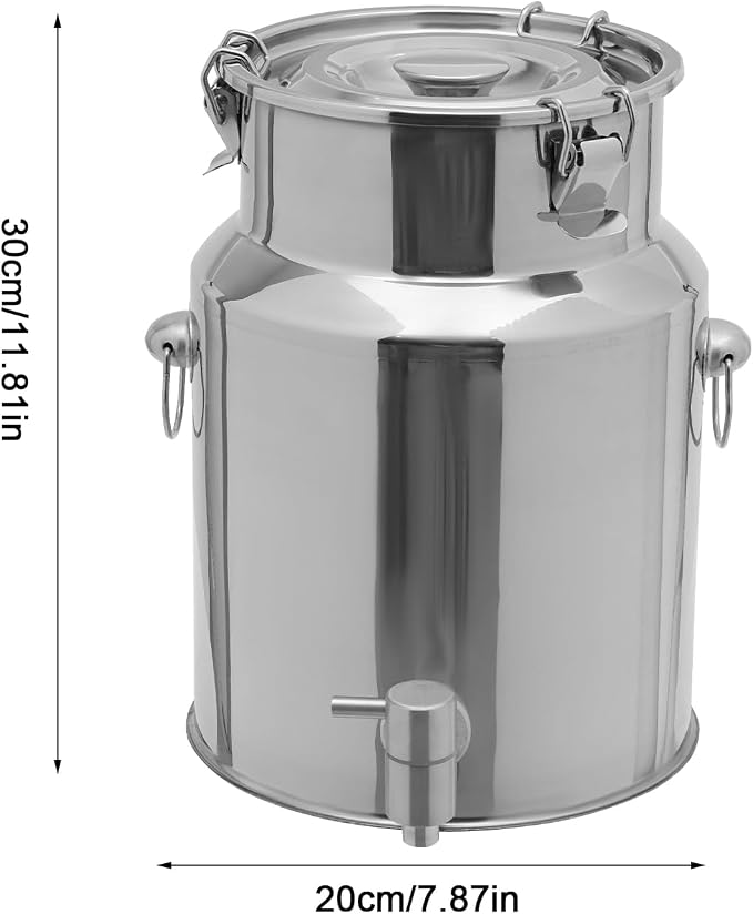 Beverage Dispenser & Stainless Steel Milk Can, 10L/2.64Gal 304 Stainless Steel - Image 9