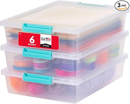 IRIS USA 6 Qt. Craft Storage Bins by IRISUSA