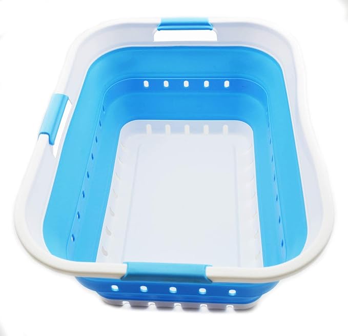 SAMMART 42L Collapsible Plastic Laundry Basket by SAMMART
