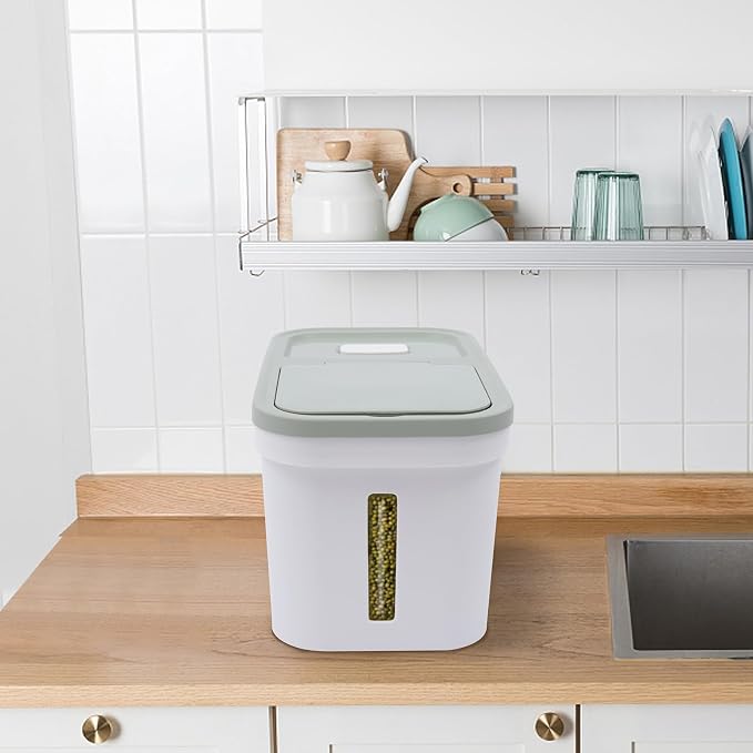 Large Storage Container 22lbs Rice Dispenser Large Rice Cereal Storage Flour - Image 7