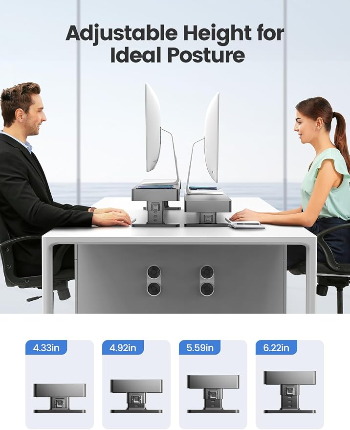 meatanty Monitor Stand Heights Adjustable, Computer Riser - Image 4