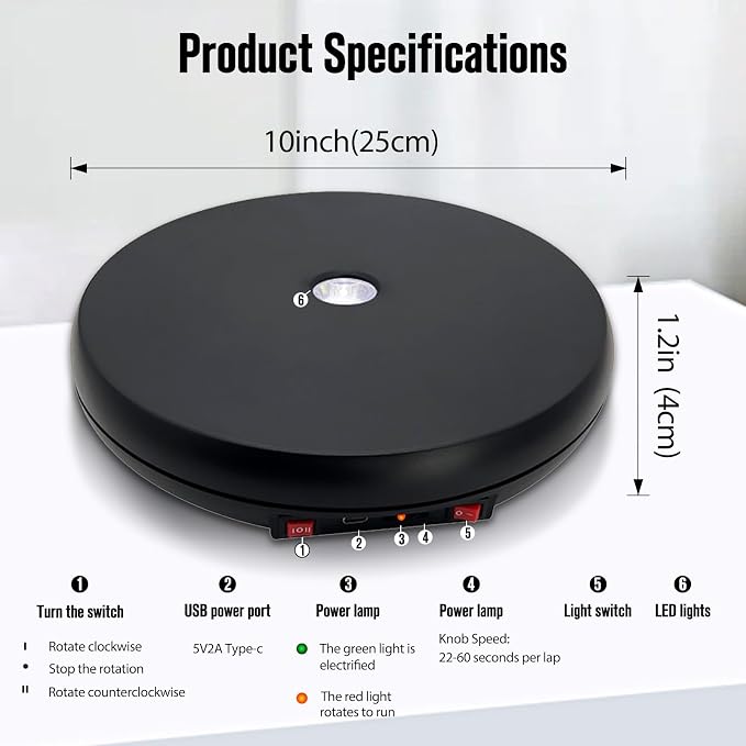 JAYEGT Motorized Rotating Display Stand - Image 7
