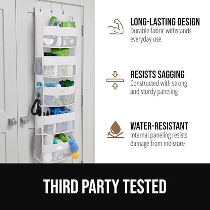 GORILLA GRIP Over The Door Organizer Storage, 5 Deep Hanging Shelves, Holds - Image 5