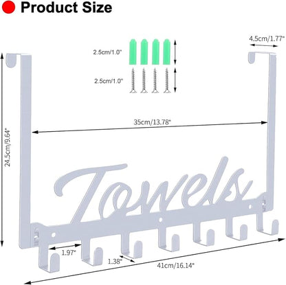 Azmoncy Over The Door Hooks, Towel Rack - Image 2