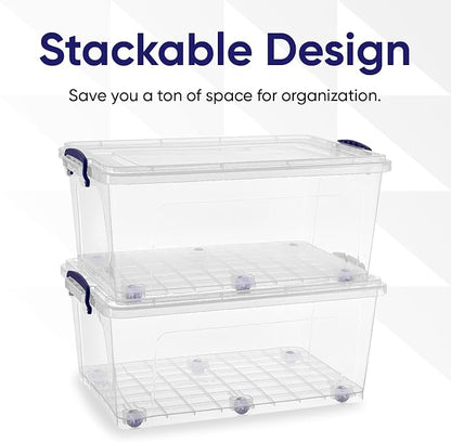 Superio Storage Bins with Lids- Clear Boxes - Image 3