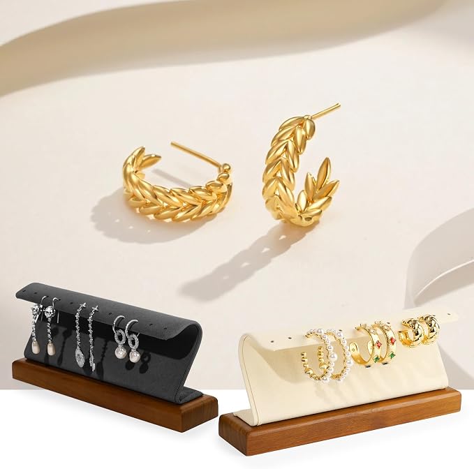 Solid Wood Jewelry Earrings Display Stand Small Jewelry Display - Image 4
