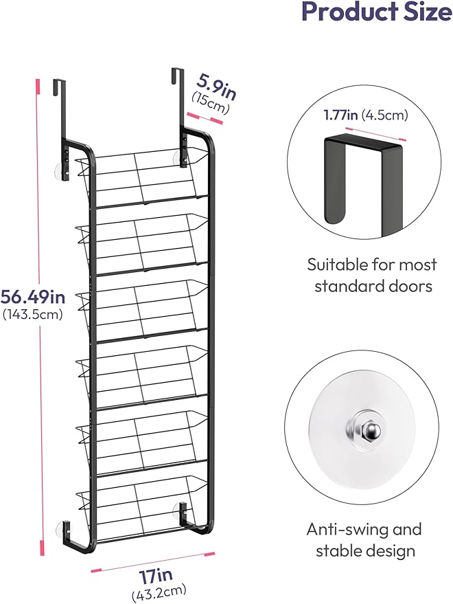 SWTYMIKI Over the Door Shoe Organizer - Image 2