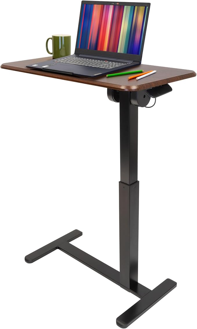 Mount-It! Rolling Bedside Table, Overbed Tray Table on Wheels - Image 10