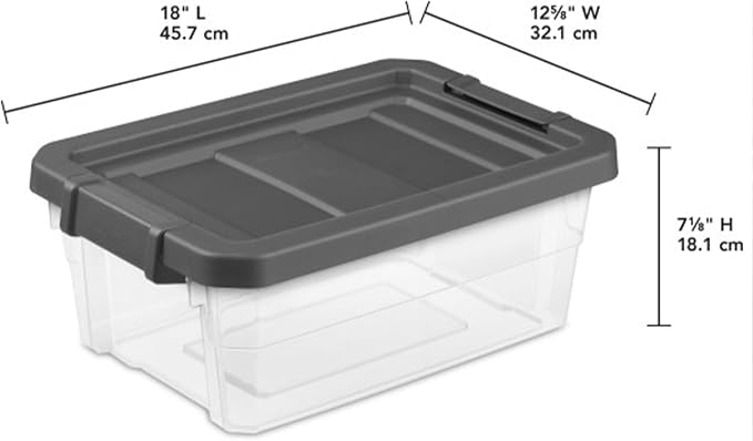 Sterilite 24-Pack Modular Stacker Box, Durable Clear Plastic Storage Bins - Image 3