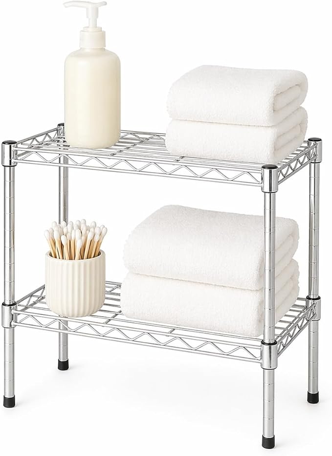 Honey-Can-Do 14x24x24 Shelving Unit CRM SHF-09374 Chrome, 500 lbs | 500 lb by Honey-Can-Do