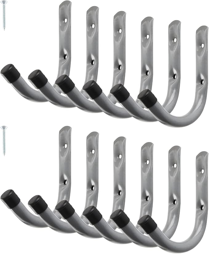 HOME MASTER HARDWARE 12 Pack 4-Inch Heavy Duty Garage Storage Wall Hooks - Image 8
