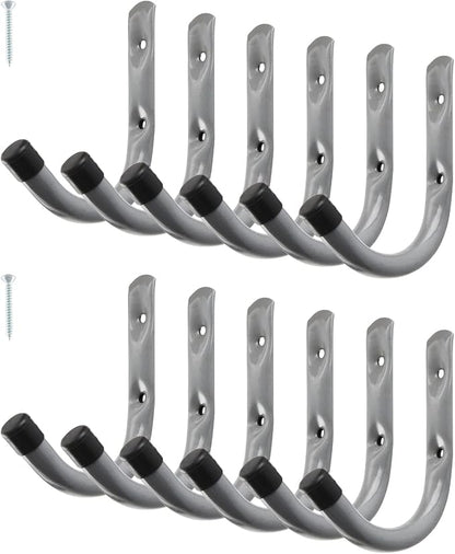 HOME MASTER HARDWARE 12 Pack 4-Inch Heavy Duty Garage Storage Wall Hooks - Image 8