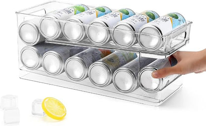 Xicennego Upgrade Double-Layer Rolling Beverage Soda Can Storage Organizer by Xicennego