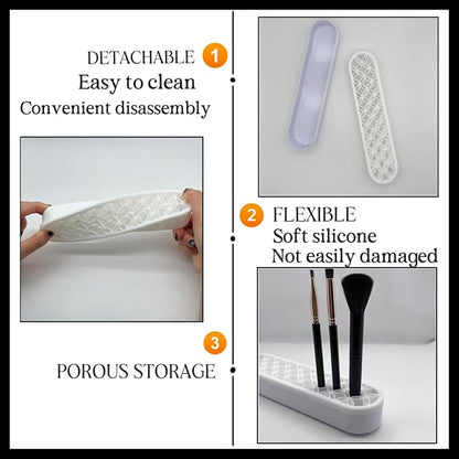 TANG SONG 1 PC Silicone Make up Brush Holder Cosmetic Storage Box Desktop - Image 3