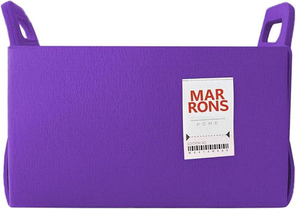 Collapsible Felt PURPLE Storage Bin Medium 11"x7.1"x7.1" – Foldable Basket by MARRONS