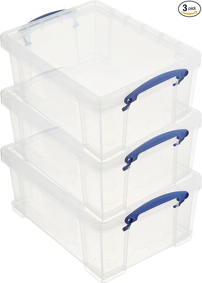 Really Useful Box Stackable 9 Liter Plastic Storage Container Bin by ReallyUsefulBox