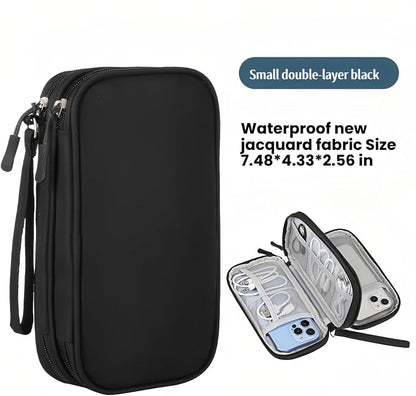 Portable Waterproof Double Layers All-in-One Storage Bag, Travel Cord - Image 2