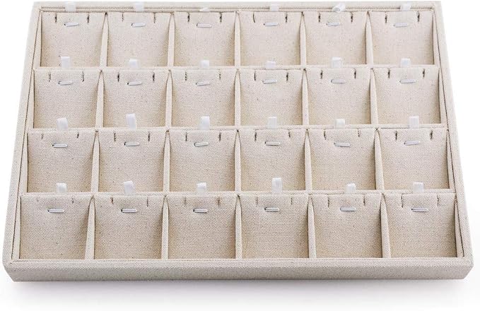 Oirlv Stockable 24 Grids Insert Jewelry Tray Pendant Earrings Storage Trays by Oirlv