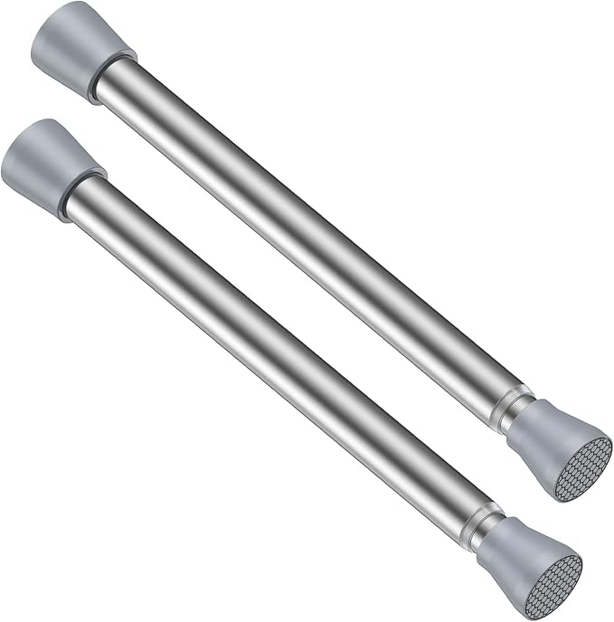 Tension Rod 16 to 26 Inch Sliver Tension Curtain Rod No Drill Spring Tension by ZipGloTensionRod