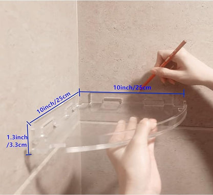 JiePai Acrylic Corner Shower Caddy Shelf - Image 8