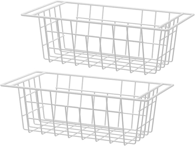 Chest Freezer Organizer Bins, Deep Freezer Basket Storage Rack Bins Wire Metal by blitzlabs