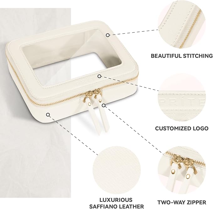 Prite Clear Makeup Bag Set for Women Portable Clear Makeup Bag Cute Waterproof - Image 3