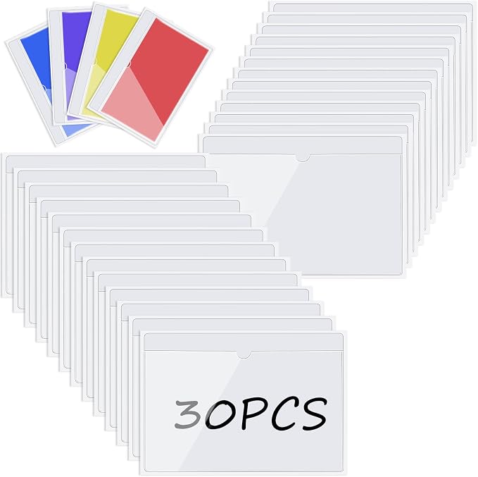 Chinco 30 Pcs Self Adhesive Pockets, Bin Labels - Image 2