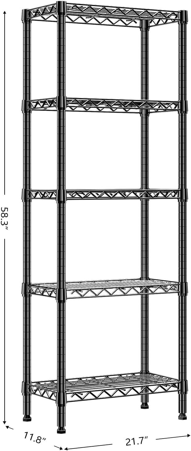 450 lbs Storage Shelves 5 Tier Shelving Units - Image 3