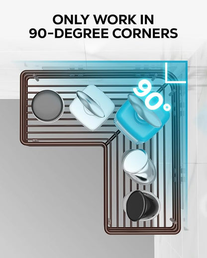 Nieifi Adhesive Corner Shower Caddy Shelf Basket Rack - Image 9