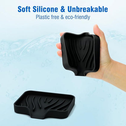 3-Pack Silicone Soap Dish Set – Bar Soap Holder - Image 5