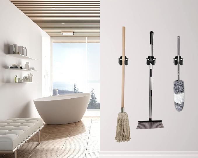 Verdenu 10 Pack Broom Holder Wall Mount, Mop Holder Wall Mounted, Stainless - Image 6