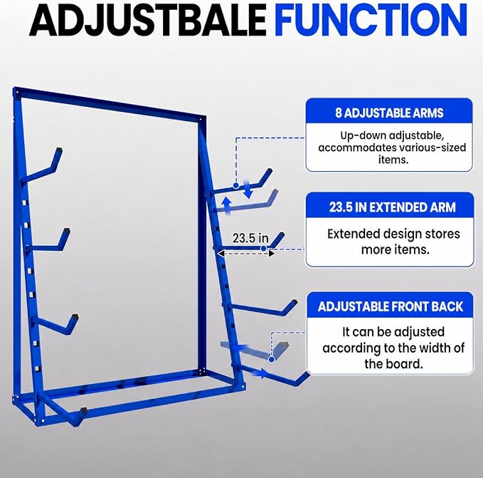 4500lbs Lumber Storage Rack 4 Tier Adjustable Pipe Rack | Alloy Steel - Image 7