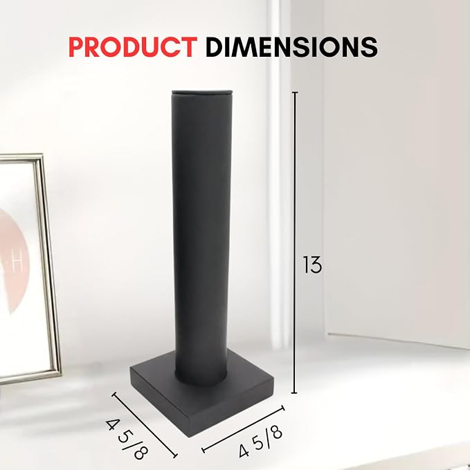 Novel Box Black Leatherette Vertical Bracelet/Bangle Display Tower - Image 2