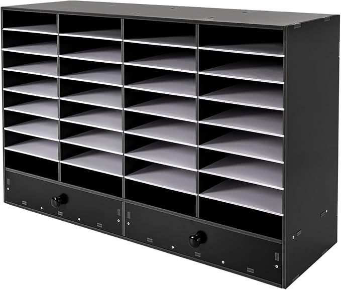 Literature Organizer 32 Slots Office Mailbox Cubbies PVC Desk Mail Sorter - Image 5