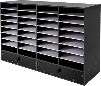 Literature Organizer 32 Slots Office Mailbox Cubbies PVC Desk Mail Sorter - Image 5